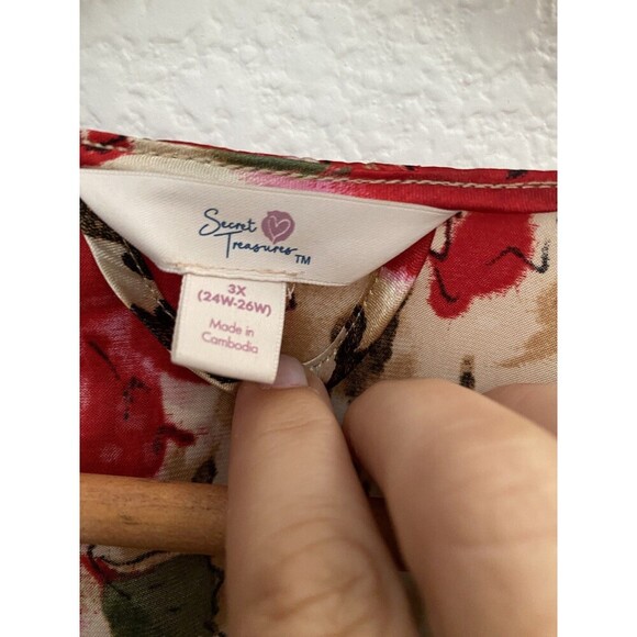 Vintage Secret Treasures Satin Robe 3XL Rose and Leopard Print Lace Trim - Picture 3 of 8